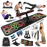 Push Up Board with Sit up Stand. Multi-Functional Push Up Bar with Resistance Bands, Portable Home Gym, Strength Training Equipment, Push Up Handles for Perfect Pushups, Home Fitness for Men and Women