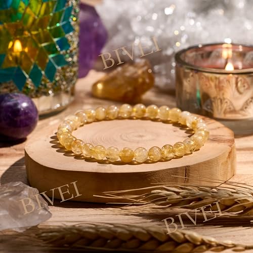 Citrine - Wealth & Success - 6mm Beaded Bracelets for Women Handmade Semi Precious Natural Stone Stretch Elastic Jewelry Yoga Protection Gifts Large4