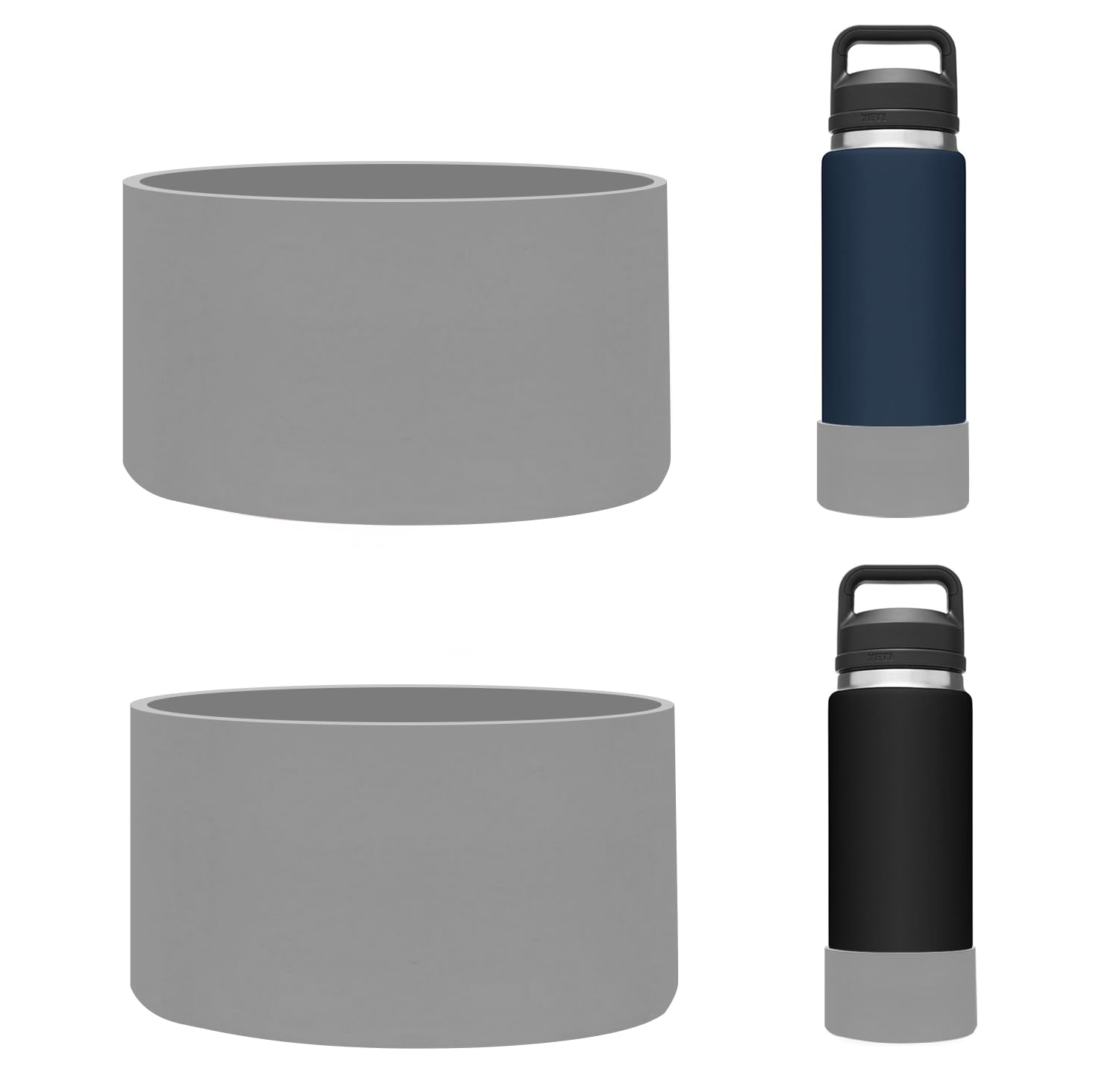 UWSTE 2Pcs Silicone Boot for YETI Rambler 26oz Bottle, Anti-Slip Sleeve Bottom Protector Accessories for YETI Rambler 26oz, BPA Free Silicone