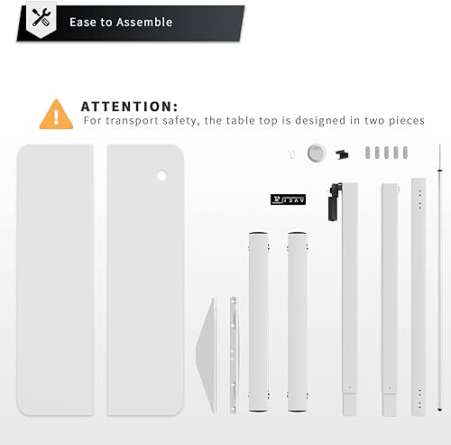 Miniatura 9 de YESHOMY Escritorio eléctrico de pie ajustable en altura, mesa de computadora de 48 pulgadas, estación de trabajo de oficina en casa, 48 pulgadas,