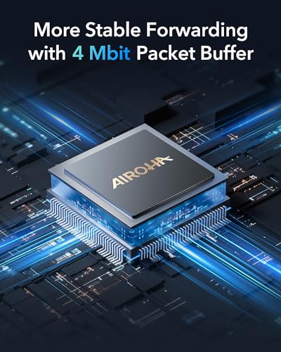 Image of Cudy 5-Port Multi-Gigabit Ethernet Switch, Full 2.5Gbps Ports, Loop Detection, 802.3az Energy Saving, Desktop or Wall Mount, Fanless Design, HS105