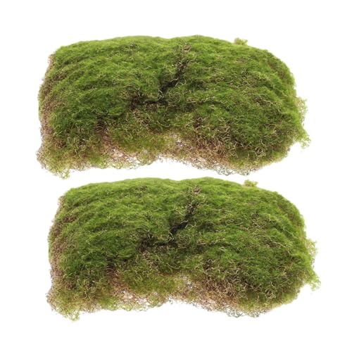 balacoo 2pcs Artificial Moss Sheets Decorative Mat Fake Moss for Plants Cuttable Table Turf for DIY Projects