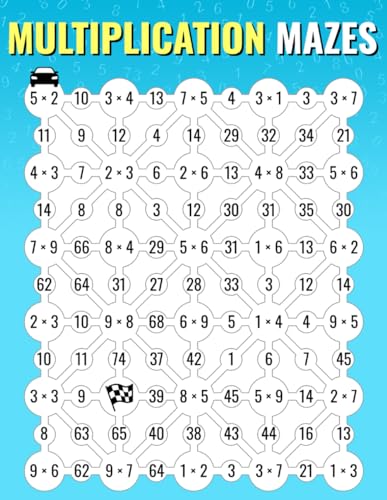 Multiplication Mazes: An Enjoyable Multiplication Math Drills Book To Learn And Memorize Multiplication Table | For Kids And Adults (Math Mazes)