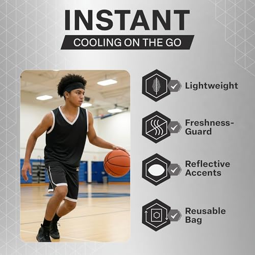 Image of COLD FACTOR Cooling Headband for Women and Men - UPF 50+ Advanced Evaporative Comfort, Instant Cooling Sweatband for Outdoor Sports, Fitness, Yoga, Hiking, Running, and Workout