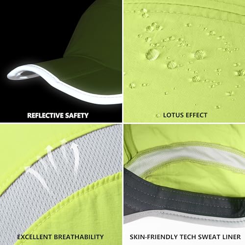 Image of GADIEMKENSD Reflective Folding Outdoor Hat Unstructured Design UPF 50+ Sun Protection Sport Hats for Womens and Mens