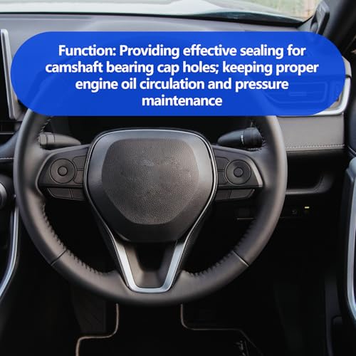 Image of Camshaft Bearing Cap Hole Gasket Compatible with Sequoia Sienna RAV4 Avalon Camry FJ Cruiser Venza 4Runner Highlander Part Numbers 11159-31010 90430-10024 11159-38010