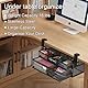 Yuehuamech Unter dem Schreibtisch Schublade Veranstalter Clamp- On Keine Bohrung Mesh 2 Slide Out Schublade Tabelle Schublade Clamp Storage Basket für Home Essentials Office Art Supply Storage Trays