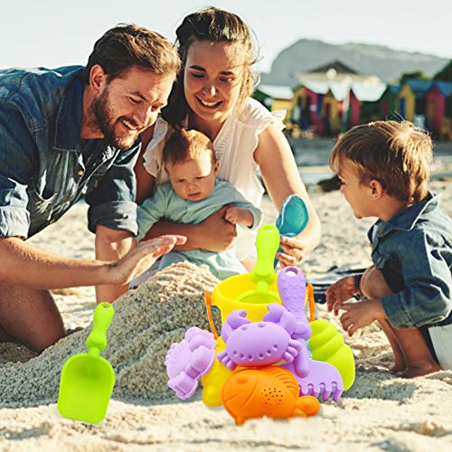 image for 3 otters Beach Toys Set, Kids Sand Toys Toddler Beach Shovels Rakes To