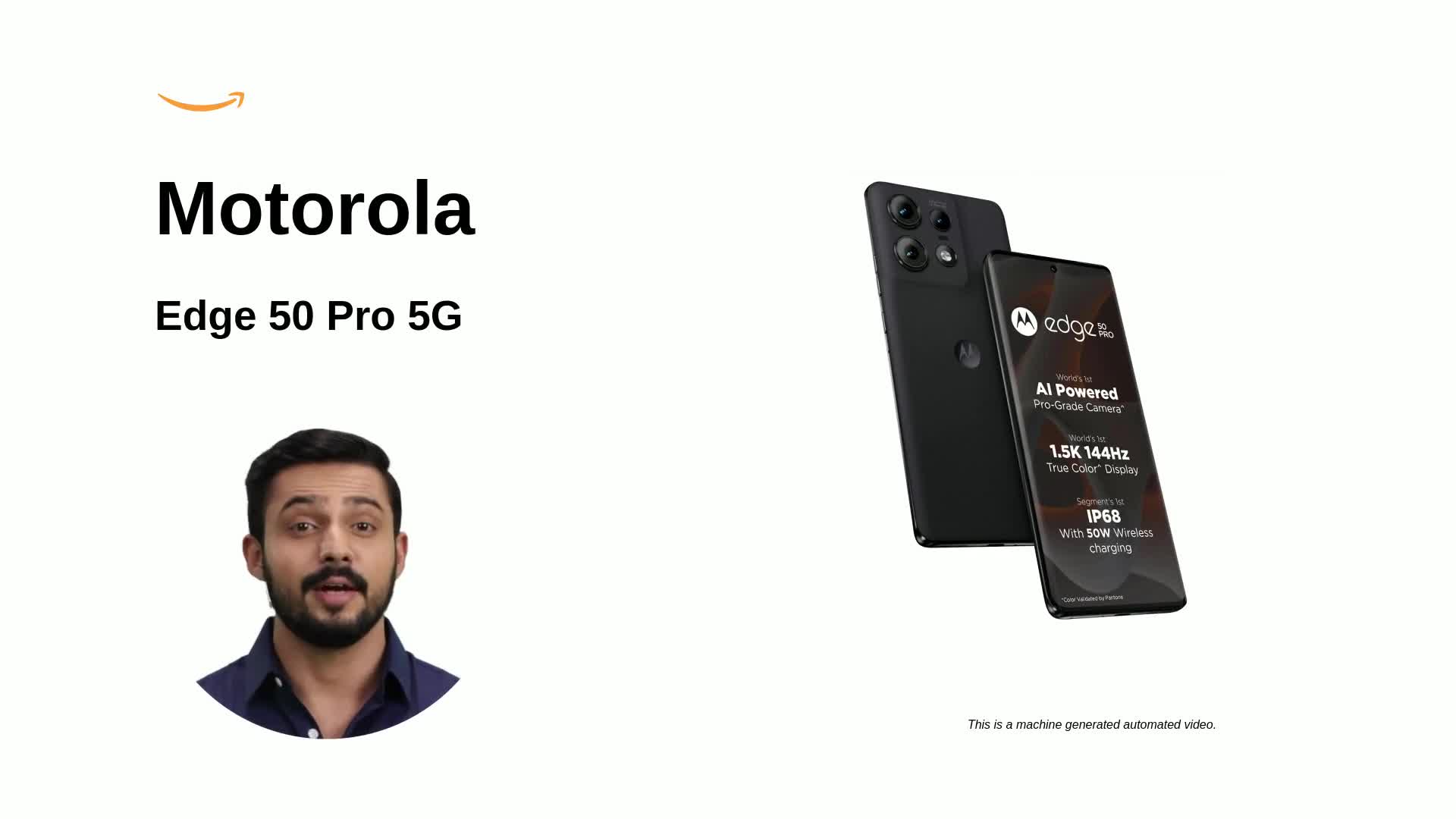 Refurbished) Motorola Edge 50 Pro 5G with 125W Charger (Black