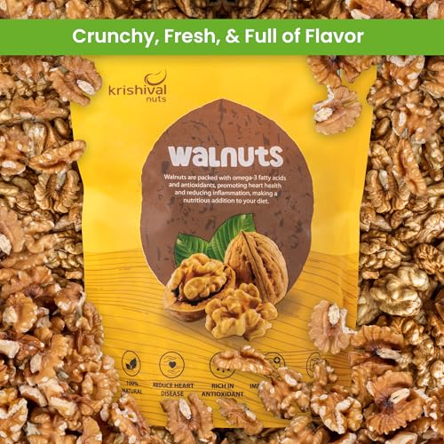 Image of Krishival Premium Walnut Kernels 250g | Akhrot, 100% Natural, Rich in Proteins & Antioxidants | Heart-Healthy & Non-GMO Dry Fruits