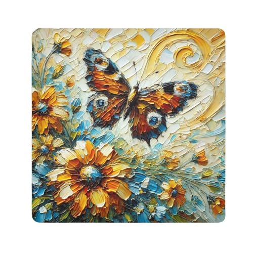 Joko Ivery Butterfly Floral Cream Blue Self-adhesive Cloth 17.7