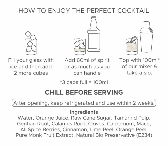 Image of Bartisans Memento Tamarind & Orange Cocktail Mixer 400ml, Alcohol pairing for drinks Whiskey Rum Gin Vodka, Amazing replacement for Tonic Water Fruit Juice Ginger Ale Mojito Syrup Soda Cranberry
