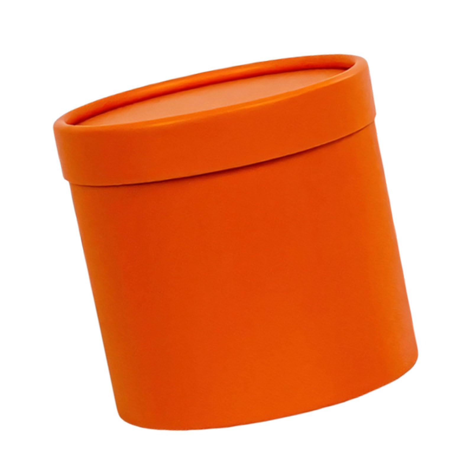 Portable Paper Flower Bucket Craft Container Round Gifts Packaging Paper Box for Weddings Anniversaries and Event Round Flower Packaging Box with Lid Cardboard Design for Bouquet Wrapping and Use