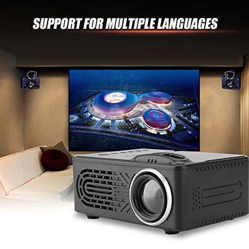 Lecxin HD-projector, 814 multifunctionele duurzame mini digitale HD-projector zwart 1080p ondersteuning externe mobiele… - Image 5