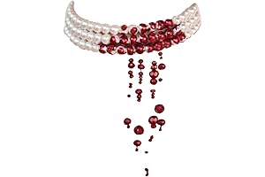 Pearlaholic Dripping Blood Choker - Gothic Vampire Bite Marks Dracula's Kiss Necklace