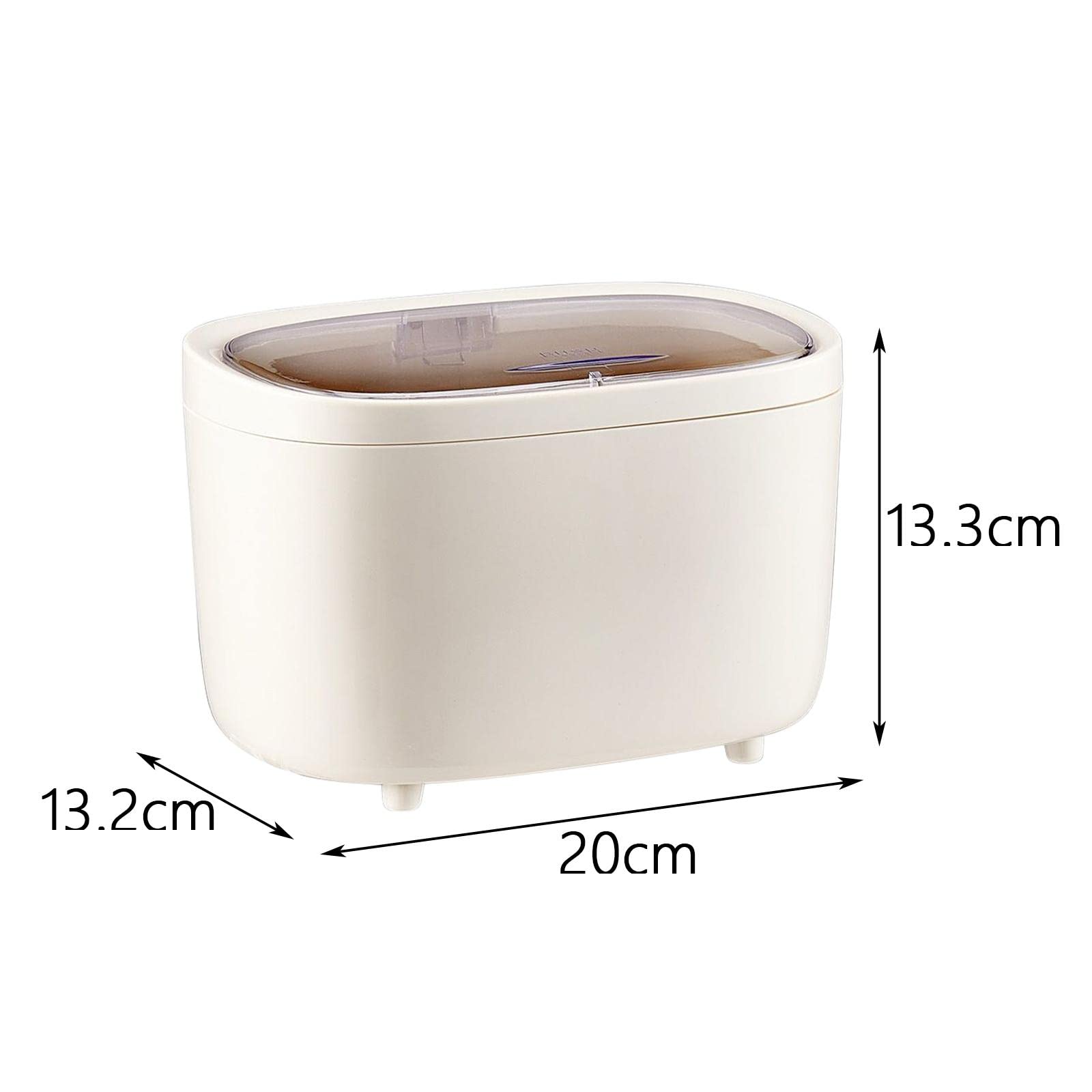 CLUB BOLLYWOOD Mini Trash Can For Desk Portable With Lid For Bathroom Countertop Kitchen White | Trash Cans & Wastebaskets | Home & Garden | Household Supplies & Cleaning | Trash Cans & Wastebaskets 1