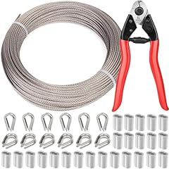 100FT Steel Cable Kit