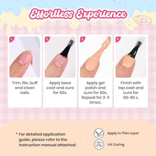 Image of Beetles Peach Gel Nail Polish - Taste of Summer Sweetie Peach Pastel Orange Coral Gel Polish, Same Color Bottle, Soak Off UV LED Lamp Pastel Nail Art, Long-Lasting Manicure Salon DIY Summer Nails