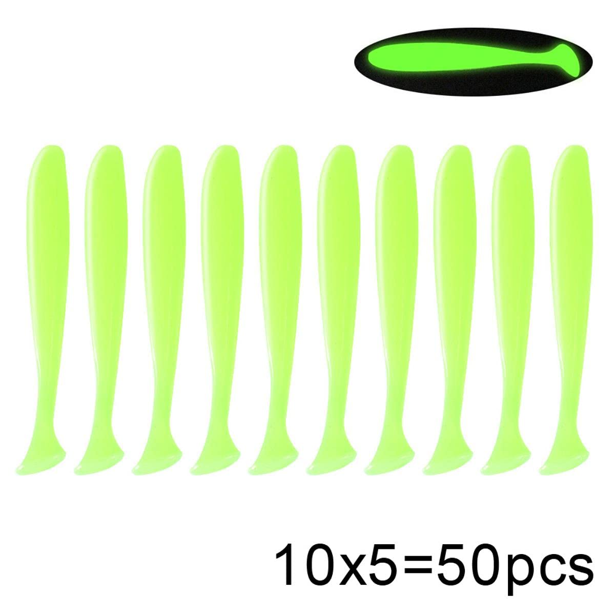 50 Pcs/Lot 7cm 10cm Leurre Doux Shad Wobbler Appât en Silicone Ver De Mer Streamer Silicone Leurre Spinnerbait Accessoires-50 pcs, Chine, 50 pcs 10 cm