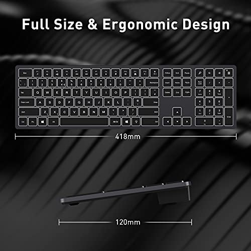 Tastiera wireless retroilluminata USB 2.4G