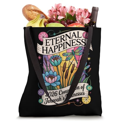 Bolso Tote Jehovah's Witness 2026 Convention Eternal Happiness miniatura 4