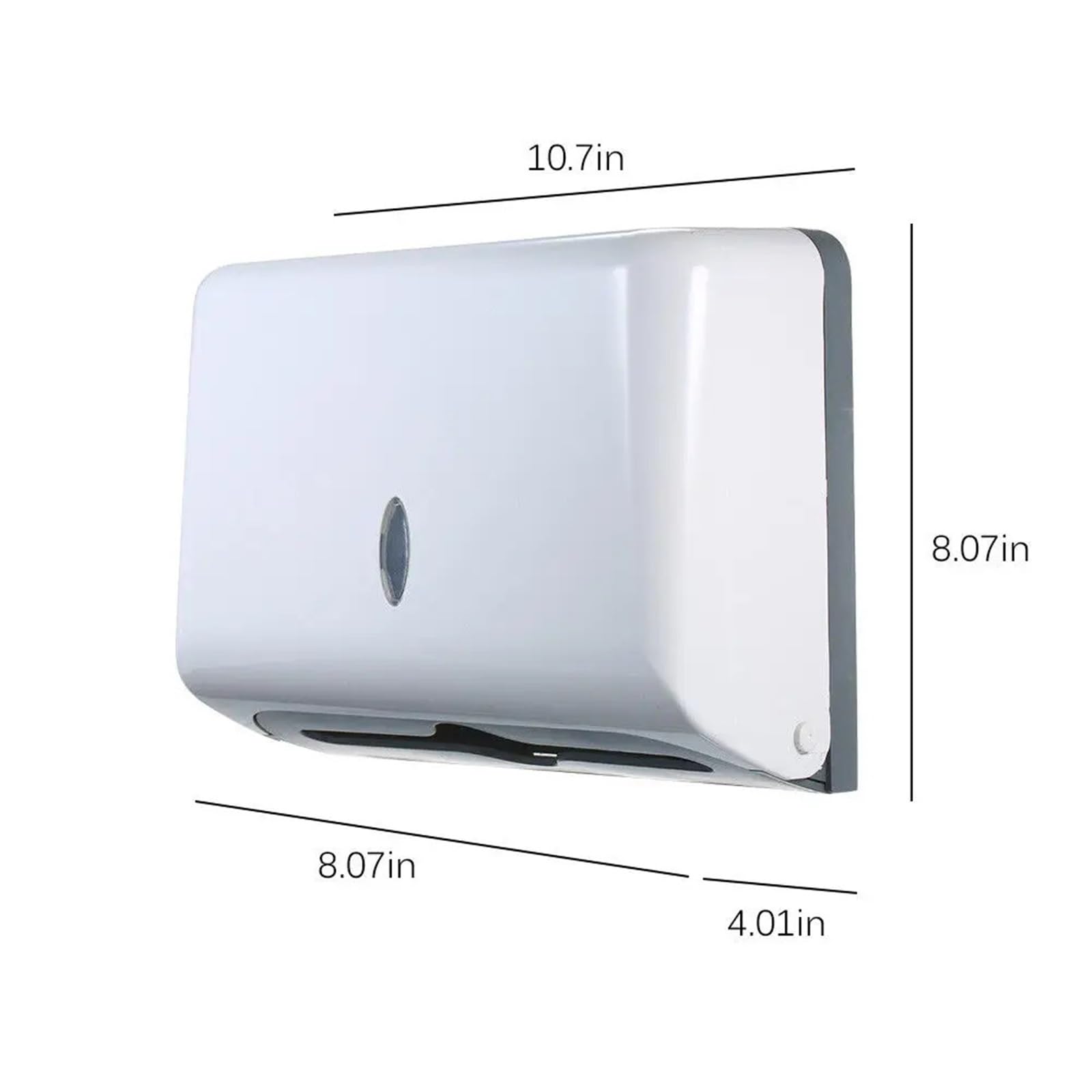 Portafazzoletti Da Parete Porta fazzoletti a parete Dispenser di asciugamani di carta da bagno Scatola porta fazzoletti impermeabile Organizzatore di rotoli di asciugamani di carta igienica(White)