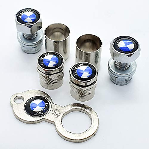 KIT Parafuso De Placa + Bico Antifurto Capa Cromado - MOTO BMW