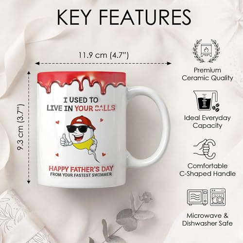 Taza divertida para Día del Padre de cerámica 11 oz miniatura 2