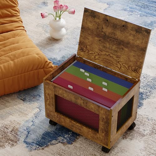 Sbanmao Small File Cabinet Cart Under Desk, Rolling Filing Cabinet for Home Office, Hanging File...