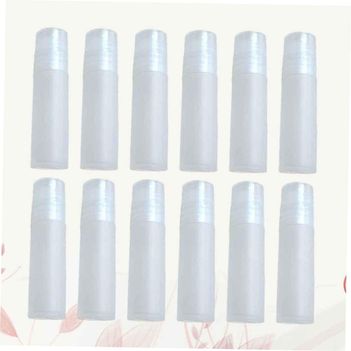 PACKOVE Bottiglia Roll-on 5ml Bianca in Pp, 100 Pezzi per Essenza