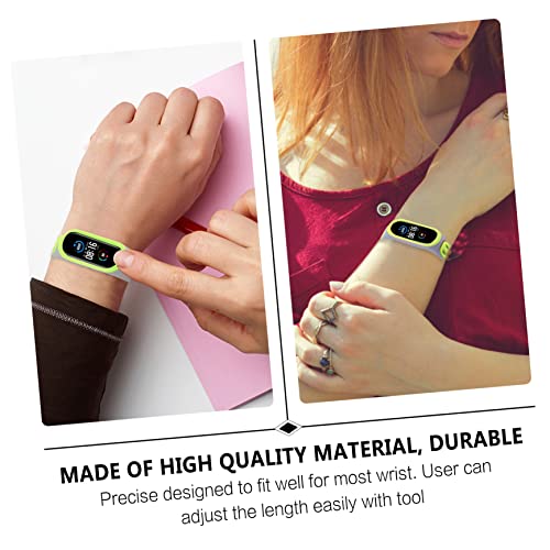 Angoily 2pcs Silicone Sports Watch Band for Two-color Wrist Strap Comfortable Fit for Daily Wear Sports Fashionable Occasions2