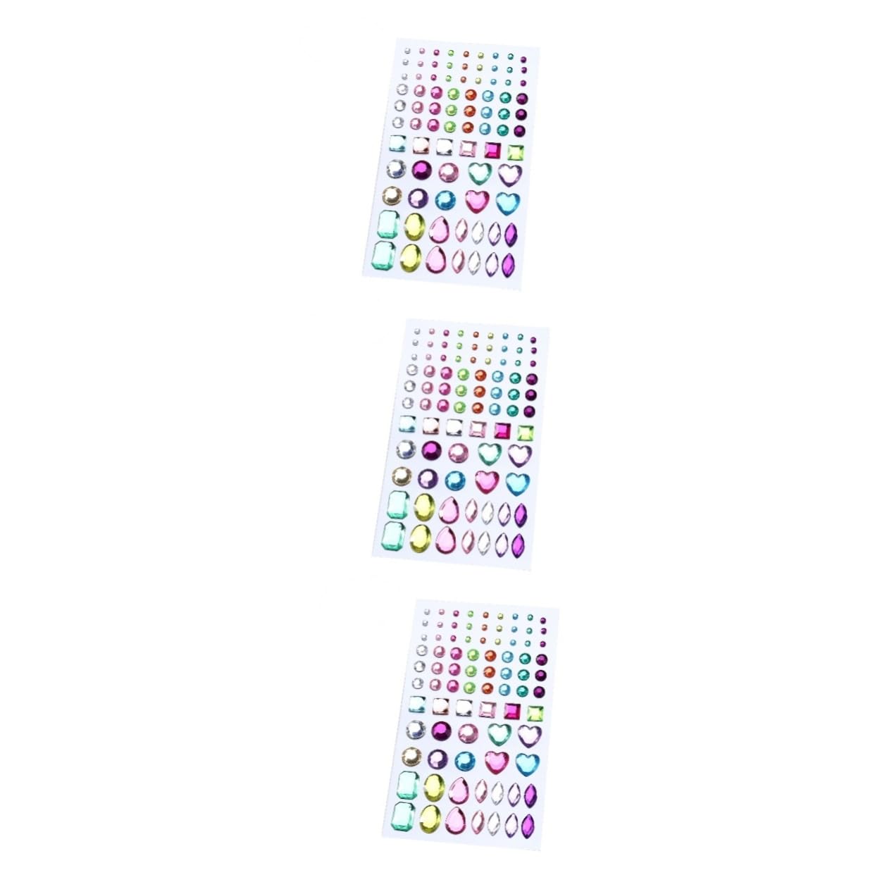 3 Pezzi Di Colla Autoadesiva Per Gioielli Con Strass Di Cristallo Kit Di Gemme Adesive Per Decorazioni Forme Assortite E Dimensioni