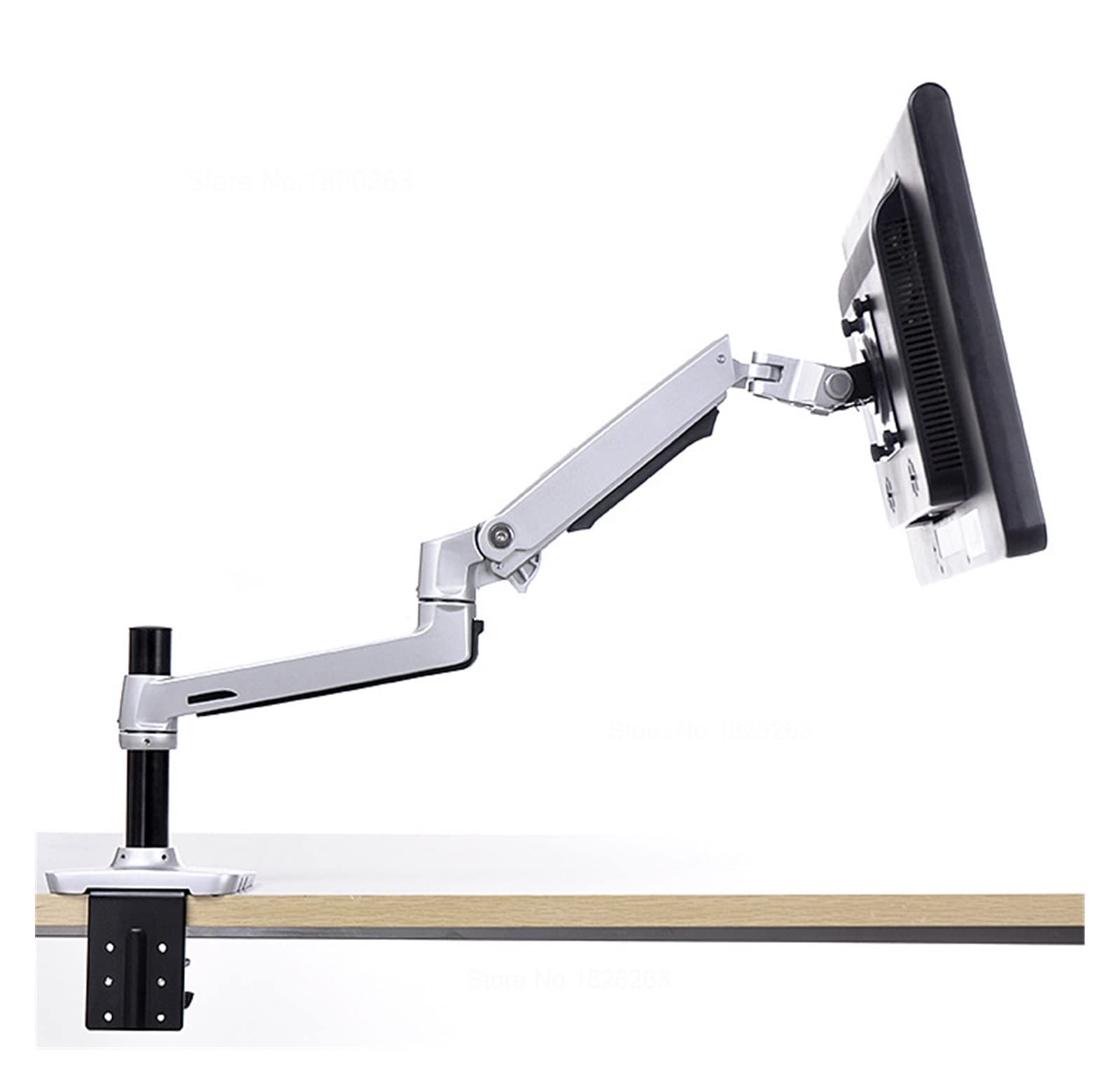 Aioneer Screen Stand, Desktop Full Motion 17-38" Monitor Holder Mount Mechanical Spring Arm Aluminum Monitor Support Loading 11Kgs-XSJ8012C silver grey-1