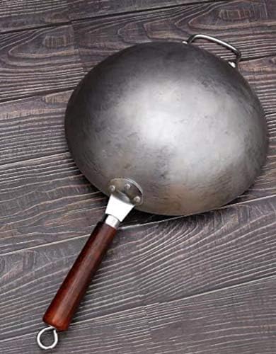 Wok de hierro con mango de madera 36 cm miniatura 4