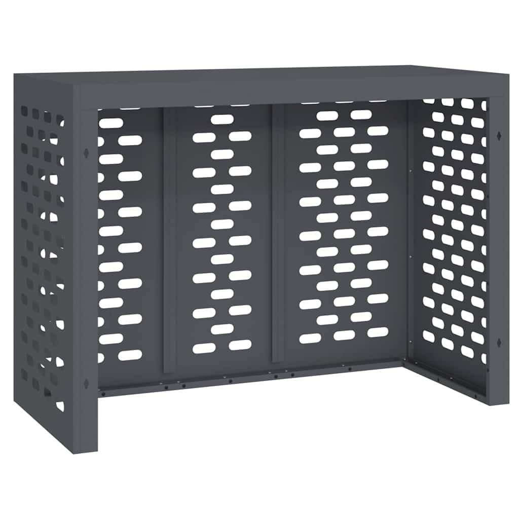 vidaXL Klimaanlagenabdeckung Anthrazit 110 x 50 x 80 cm Stahl, Luftfilter für Klimaanlage, Garten-Geräteabdeckung, wetterfest, schützender Winterbezug, rechteckig