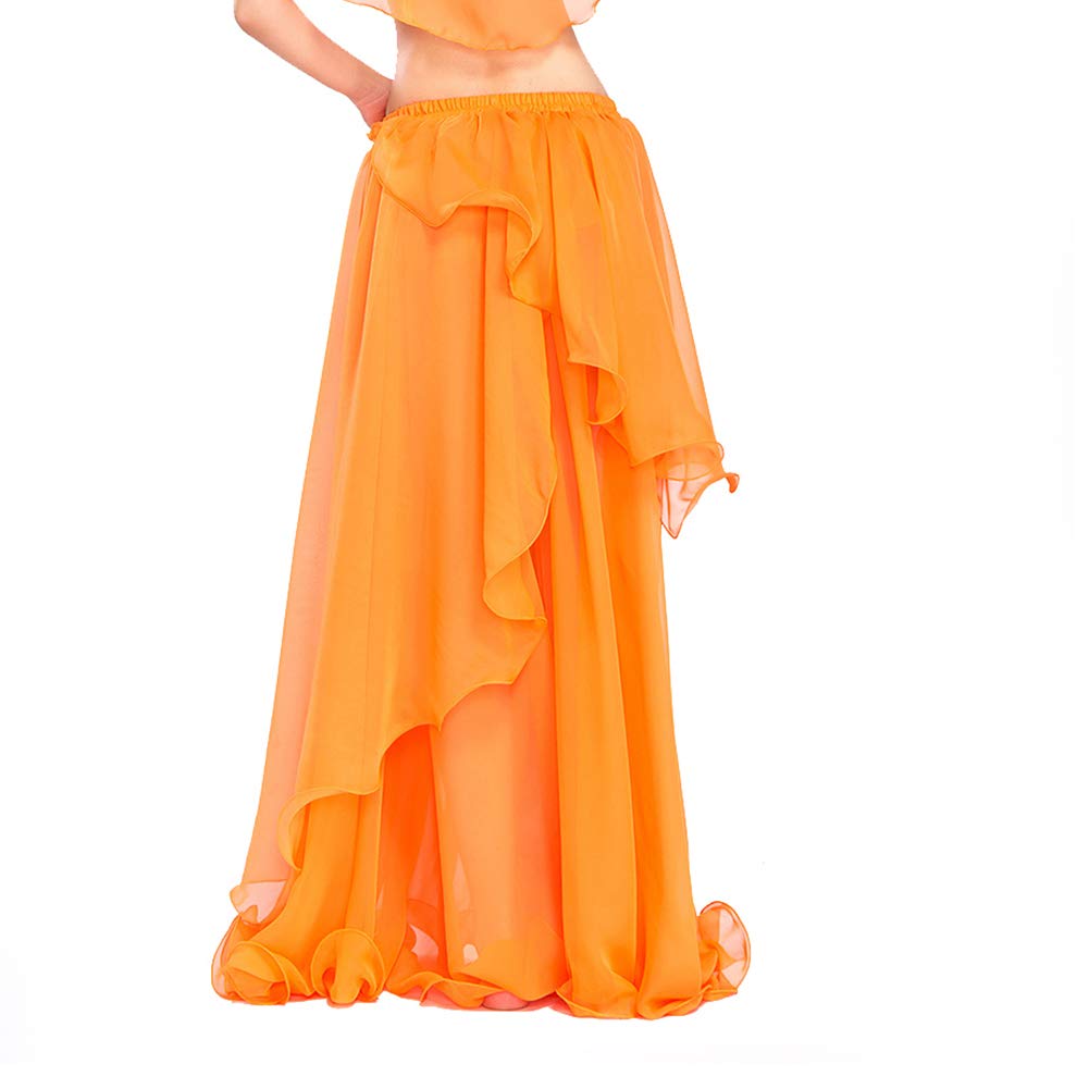 ROTAL SMEELA Maxirock Bauchtanz Sexy Performance Chiffon Teilt Großer Swing Rock Kostüm Tanz Kleidung Lang Damen Trainings Kleidung
