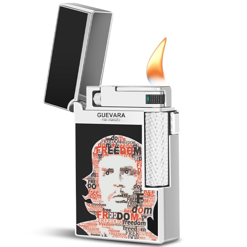 Encendedor metálico ajustable con llama directa y función dual miniatura 6