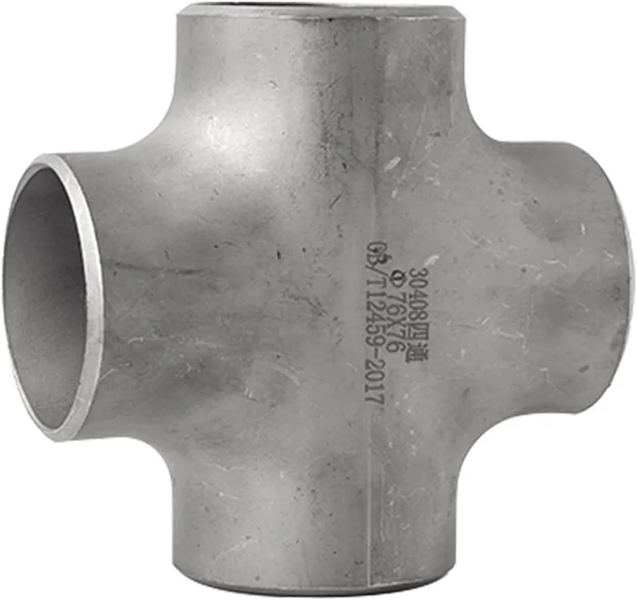 1Pcs 304 stainless steel welded cross pipe joint 1/2" butt welded cross tee, suitable for industrial pipelines(42-3)