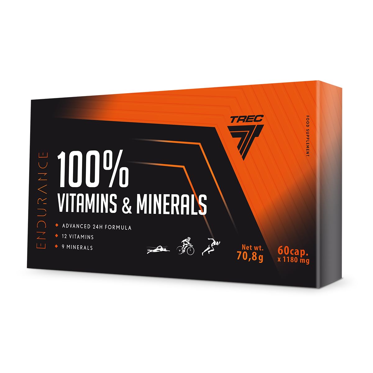 Trec Nutrition100% Essenctial Vitamins and Minerals 60 caps day night 375mg Magnesium