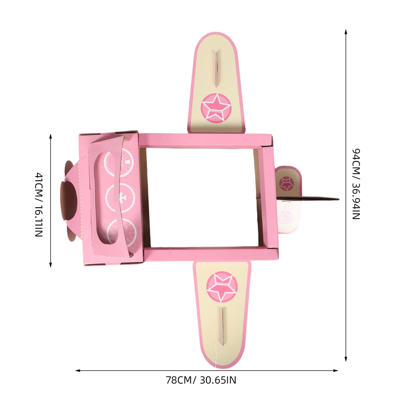 ORFOFE Airplane Carton Wearable Airplane Costume Paper Aircraft Project Cardboard Design Planes for Playtime Activity ' Aircraft Costume Pink Paper