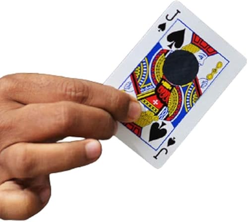 MilesMagic Truco de magia del agujero imposible del mago utiliza cualquier objeto pequeño a través de la tarjeta  Truco de cartas huecas de