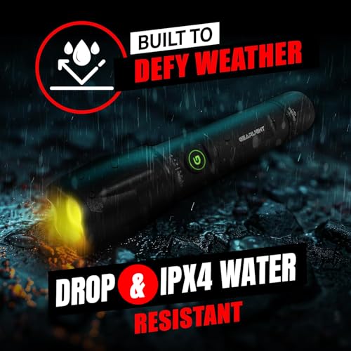 Image of GearLight S1000 LED Tactical Flashlight - High Lumens, USB-C Fast Charging, Dual-Button, IPX4 Water-Resistant, Pocket-Sized for Camping & Emergencies with Batteries - 2 Pack, (Rechargeable)