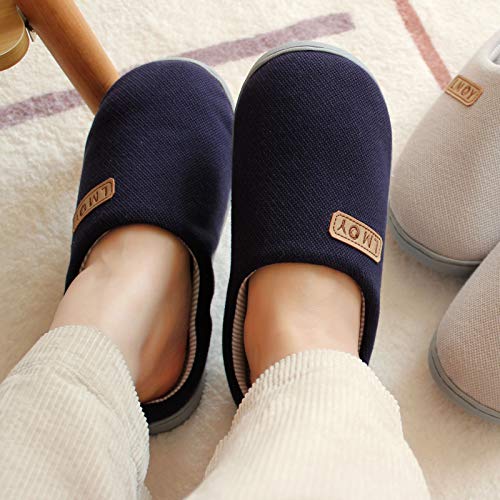 LMOY Foot Massaging Men's Slippers Cozy Wool-like Slip on House Shoes Lightweight Bedroom Slippers Non Slip Indoor Super Soft Comfy Rubber Sole Bubbles Cushion Women Size 5/6 Grey…4