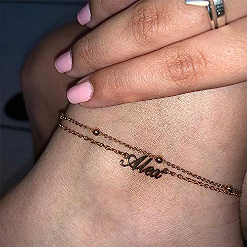 Yofair Ankle Bracelets For Women 18K Gold Plated Custom Gold Name Anklet Personalized Dainty Anklet Bracelet Summer Beach Jewelry For Girls #TOP3