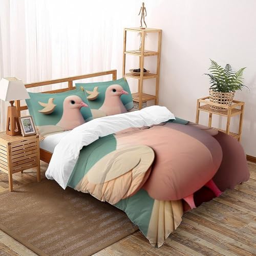 Housse de couette super king animaux imprimé 3D avec taies - 2