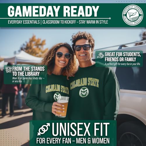 Image of NCAA College Sweatshirt Fleece Crewneck Pullover for Men and Women | Officially licensed NCAA college gameday crewneck pullover - 9 oz fleece lined sweatshirt with arch and logo design