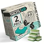 Homethings, 80 Dishwasher Tablets, Highly Effective 3-in-1 Cleaning, No Toxic Chemicals, Vegan & Cruelty-Free, No Animal Testing, Made in EU (2 Pack)