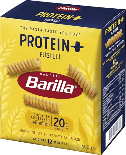 Barilla Pasta Protein+ Fusilli 400g I der Pasta-Geschmack, den Sie lieben, mit der Energie, die Sie wollen!