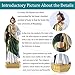 QIANLING 8.5 inch Saint Jude Statue, Religious Resin St Jude Holy Statues, Religious Colored Gift San Judas Tadeo Statue, Suitable for Religious and Believers to Pray at Home, Collect Decor Statues