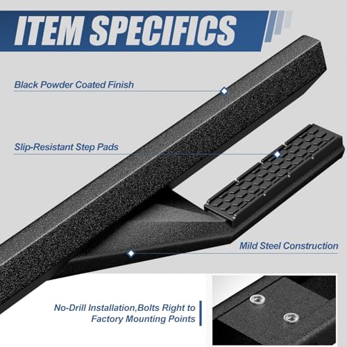 Estribos para Silverado Sierra 1500 2500HD 3500HD 2007-2019 Acero miniatura 2